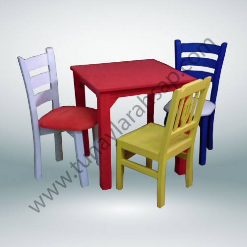 mss0017 Cesur Ahşap Masa Sandalye